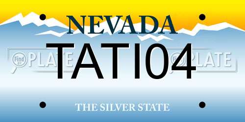 TATI04 Nevada License Plate