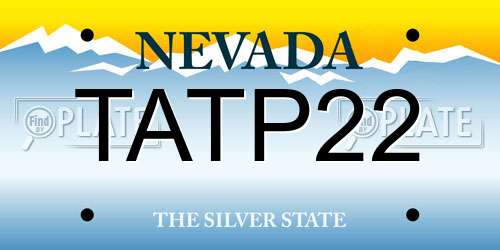 TATP22 Nevada License Plate