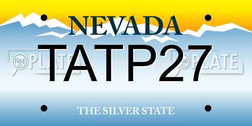 TATP27 Nevada License Plate