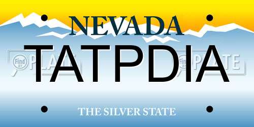 TATPDIA Nevada License Plate
