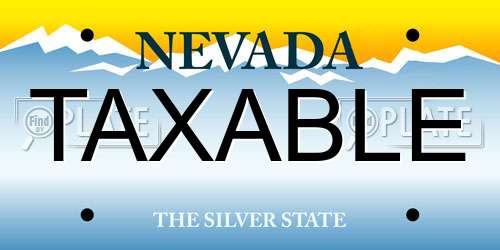 TAXABLE Nevada License Plate