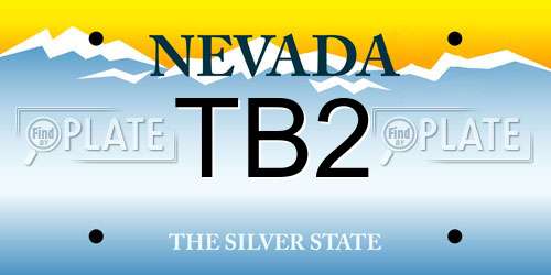 TB2 Nevada License Plate