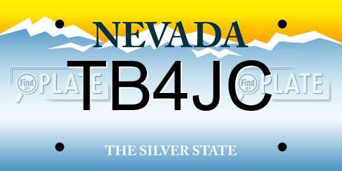 TB4JC Nevada License Plate