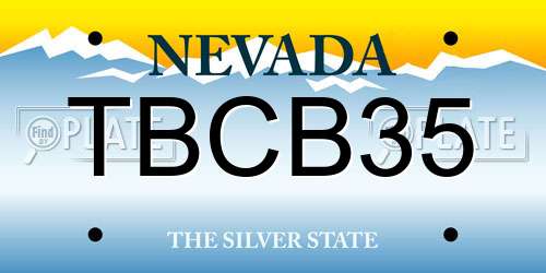 TBCB35 Nevada License Plate