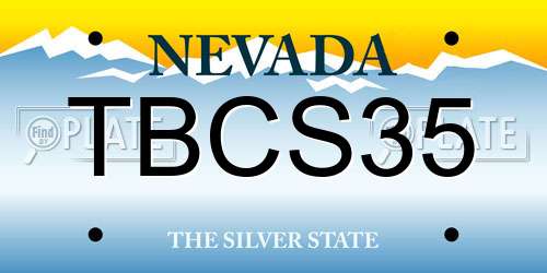 TBCS35 Nevada License Plate