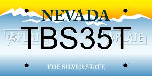 TBS35T Nevada License Plate