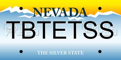 TBTETSS Nevada License Plate