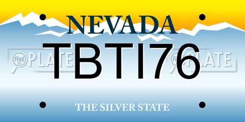 TBTI76 Nevada License Plate