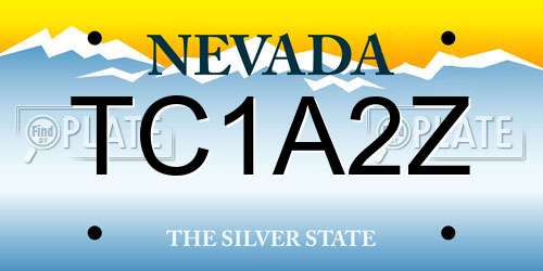TC1A2Z Nevada License Plate