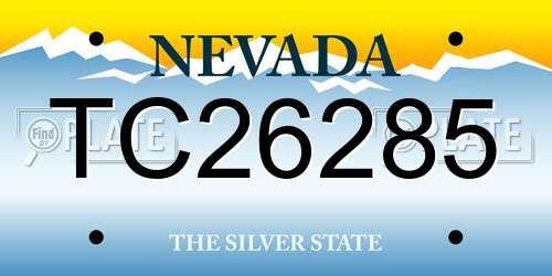 TC26285 Nevada License Plate