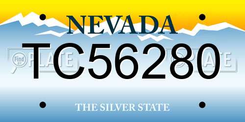 TC56280 Nevada License Plate