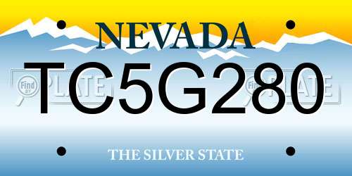 TC5G280 Nevada License Plate