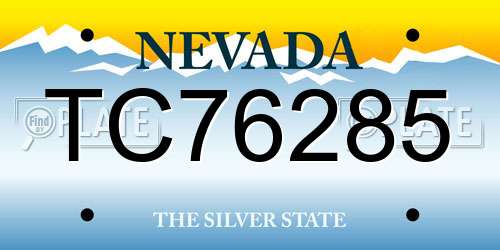 TC76285 Nevada License Plate