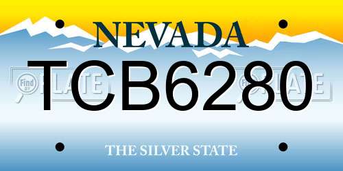 TCB6280 Nevada License Plate