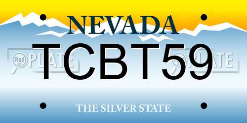 TCBT59 Nevada License Plate
