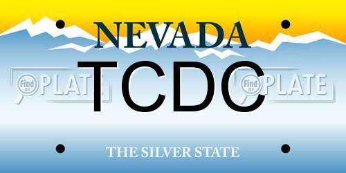 TCDC Nevada License Plate