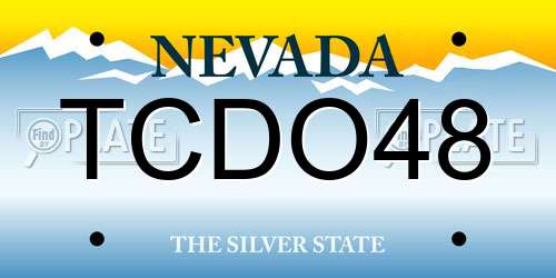 TCDO48 Nevada License Plate