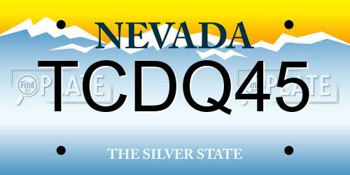 TCDQ45 Nevada License Plate
