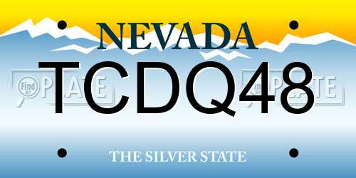TCDQ48 Nevada License Plate