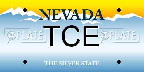 TCE Nevada License Plate