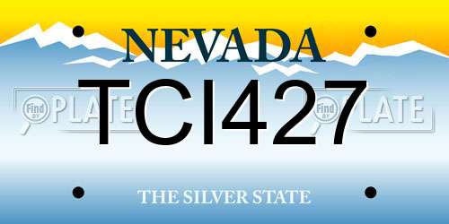 TCI427 Nevada License Plate