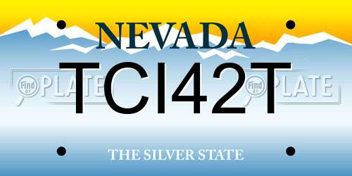 TCI42T Nevada License Plate