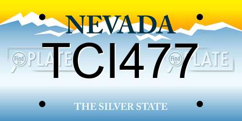 TCI477 Nevada License Plate
