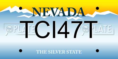 TCI47T Nevada License Plate