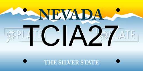 TCIA27 Nevada License Plate