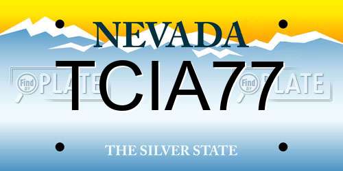 TCIA77 Nevada License Plate