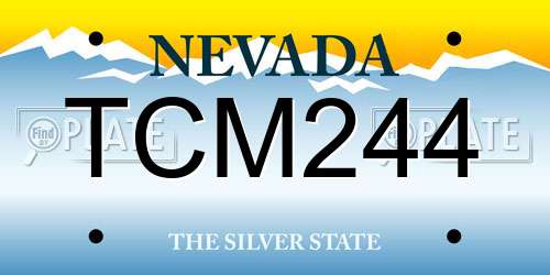 TCM244 Nevada License Plate