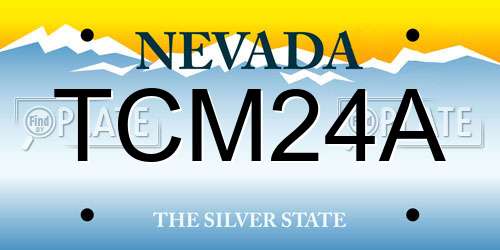 TCM24A Nevada License Plate
