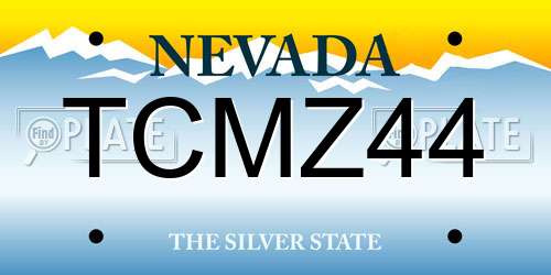 TCMZ44 Nevada License Plate