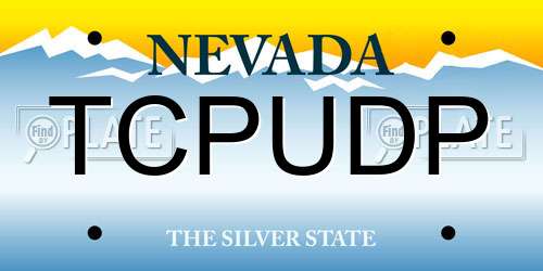 TCPUDP Nevada License Plate