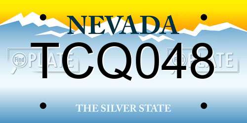 TCQ048 Nevada License Plate