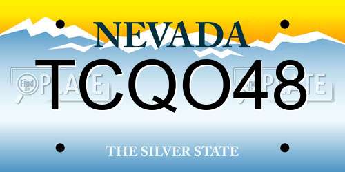 TCQO48 Nevada License Plate
