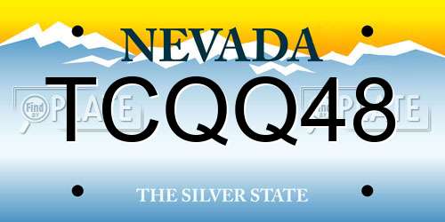 TCQQ48 Nevada License Plate