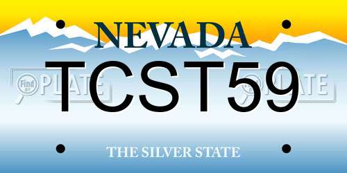 TCST59 Nevada License Plate