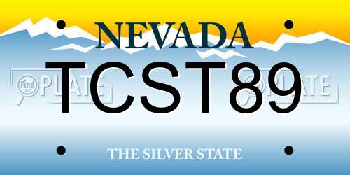 TCST89 Nevada License Plate