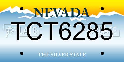 TCT6285 Nevada License Plate