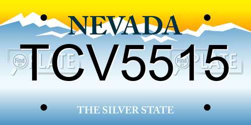 TCV5515 Nevada License Plate