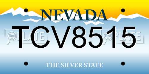 TCV8515 Nevada License Plate