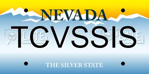 TCVSSIS Nevada License Plate