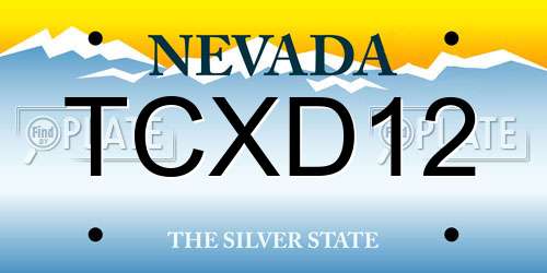 TCXD12 Nevada License Plate