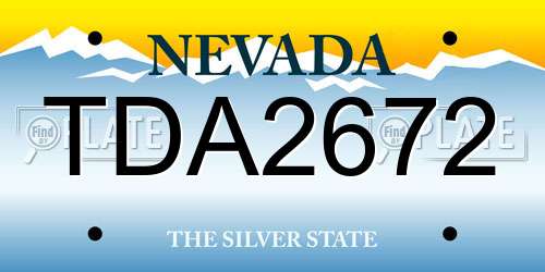 TDA2672 Nevada License Plate