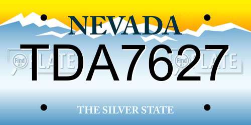 TDA7627 Nevada License Plate