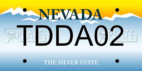 TDDA02 Nevada License Plate