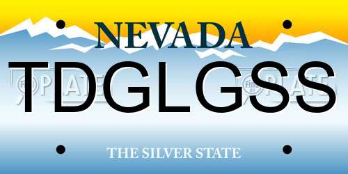 TDGLGSS Nevada License Plate