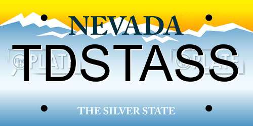 TDSTASS Nevada License Plate