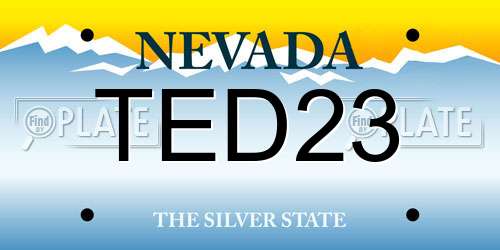 TED23 Nevada License Plate